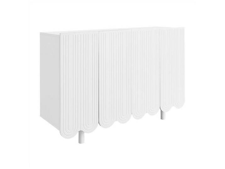autolock Kommode Sideboard,tropfenförmig,mit geformten Türen,Pufferscharnier, weiß, Weiss von autolock