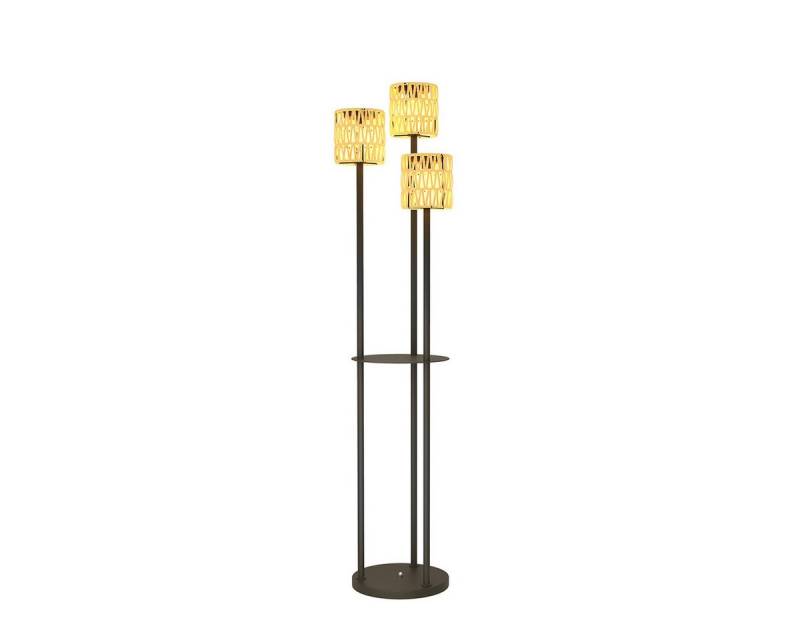 autolock LED Außen-Stehlampe LED Außen-Stehlampe Solarleuchte mit Lichtsensor 3 Lichte, Boho-Stil Solar Stehlampe Rattan Solarlampen 37 x 144H cm von autolock