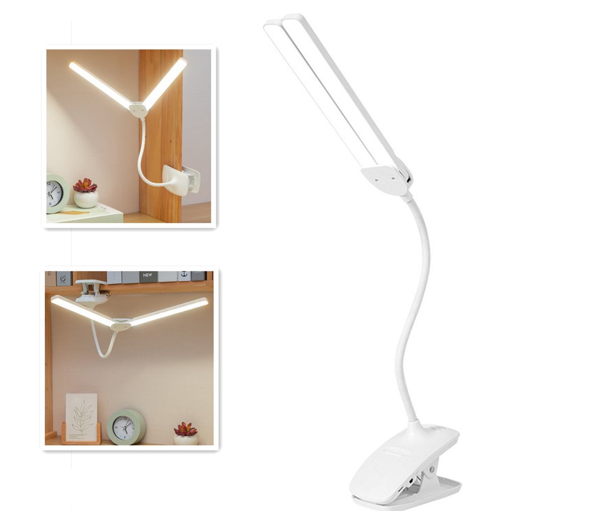 autolock LED Leselampe Klemmlampe Bett - Dimmbar Leselampe Buch Klemme Augenschutz Led, Multi Modi Bettlampe, USB,Leselampe 360° Nachttisch von autolock