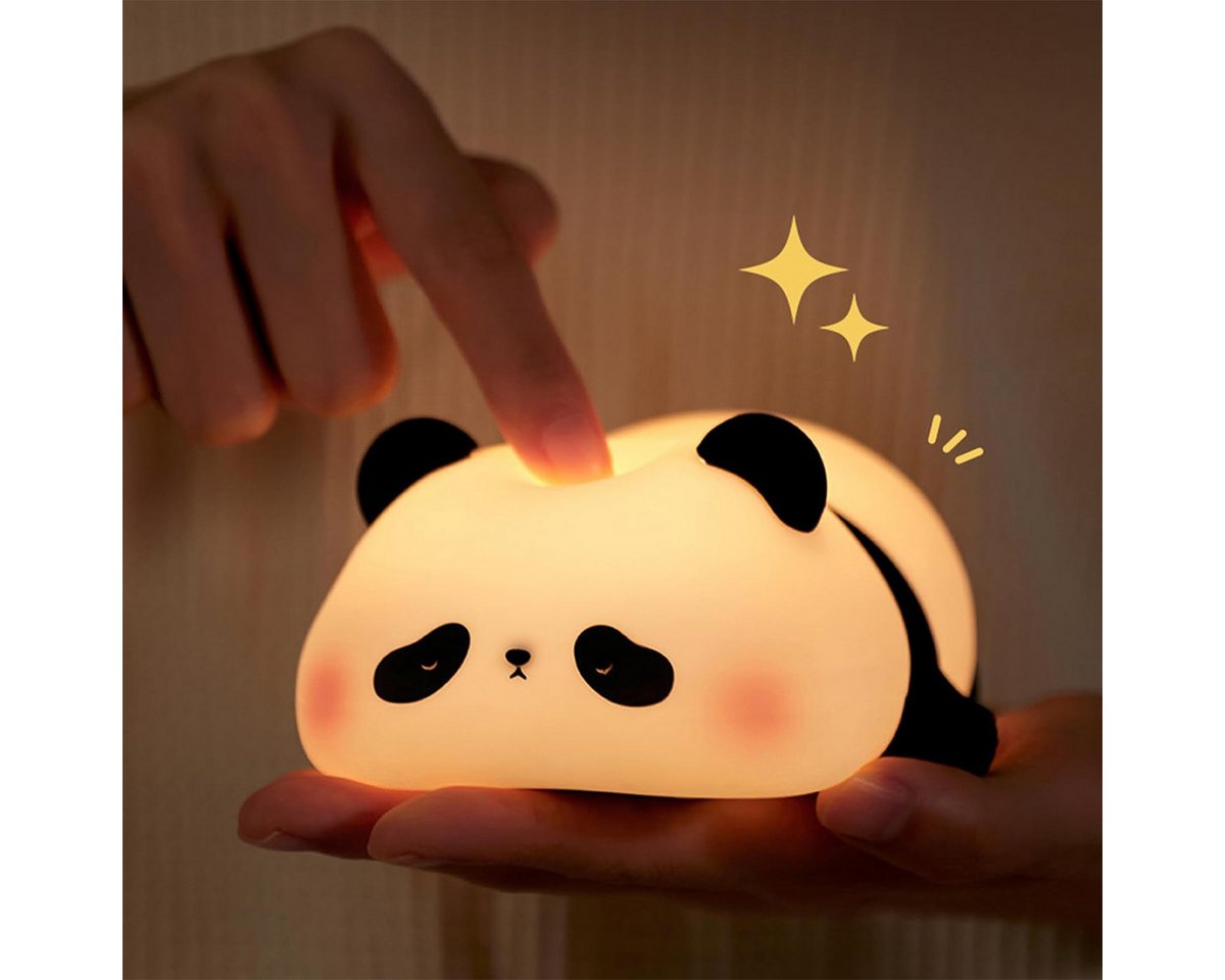 autolock LED Nachtlicht Nachtlicht Kinder Panda Nachtlampe Dimmbar Timer, Silikon Nachtlicht Baby USB-Aufladbar Niedliche Panda Lampe von autolock