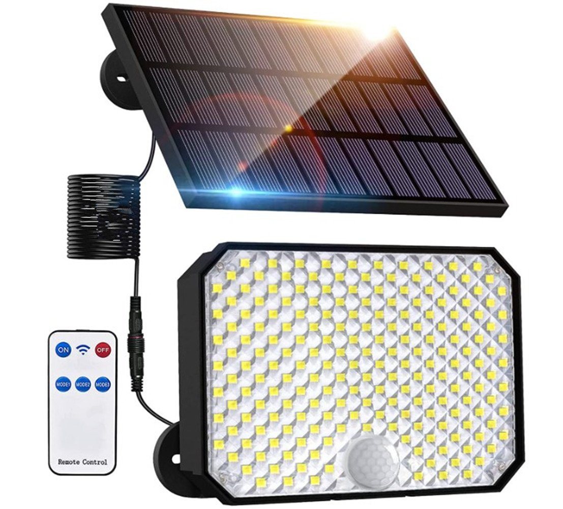 XDOVET LED Solarleuchte Solarlampen für Außen,9000K LED Superhelle Solarleuchte für Außen, IP54 Wasserdichte Beleuchtungszeit 3 Modi Solar-Split Solarleuchte von XDOVET