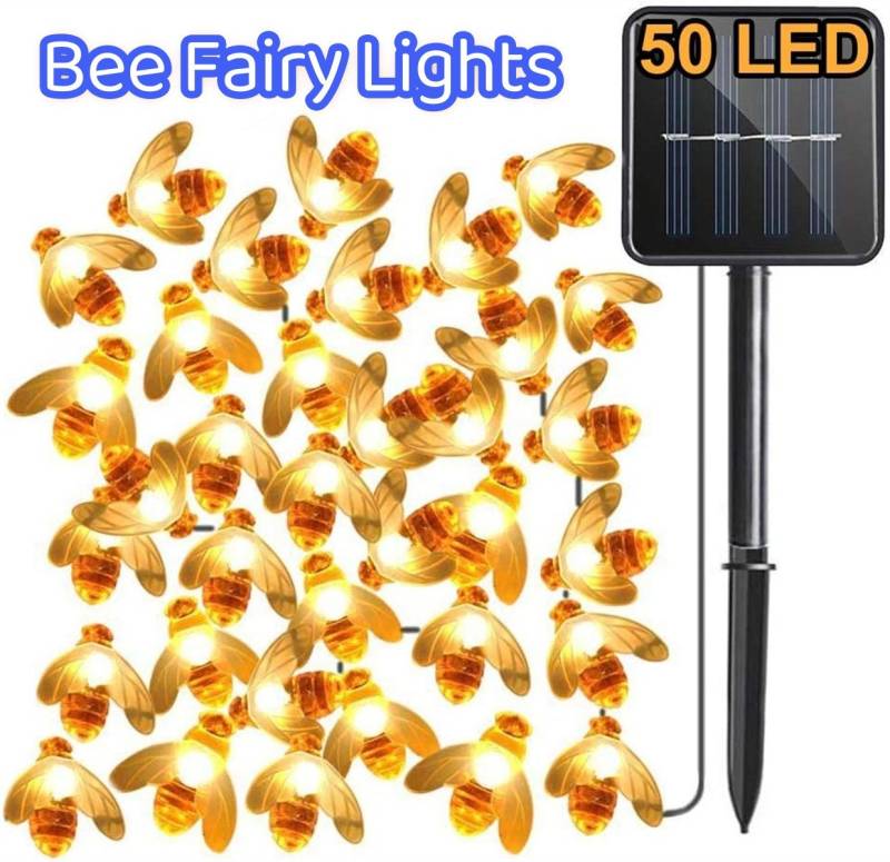 autolock LED Solarleuchte Solarleuchten Solar LED String Light 7m 50 LED Außenbereich, Wasserdichte Lichterketten 8 Modi für Garten, Terrasse, Partys von autolock