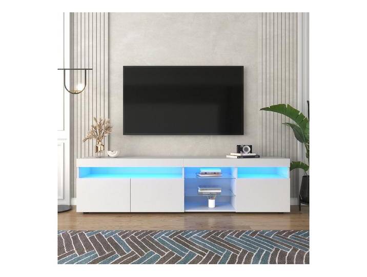 autolock Lowboard TV-Schrank TV-Board mit variable LED-Beleuchtung, Hochglanz (180 × 35 × 48 cm), moderner Fernsehschrank Kommode für Wohnzimmer Schlafzimmer von autolock