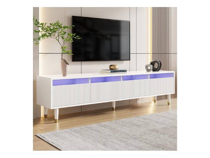 autolock Lowboard TV-Schrank mit LED-Leuchten für Fernseher bis 75 Zoll (178 x 35 x 45 cm), TV-Board Fernsehschrank Kommode für Wohnzimmer Schlafzimmer von autolock