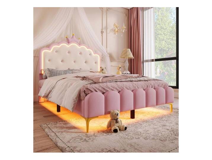 autolock Polsterbett Polsterbett,Ambiente-Licht mit Fernbedienung( ohne Matratze), 140*200cm von autolock