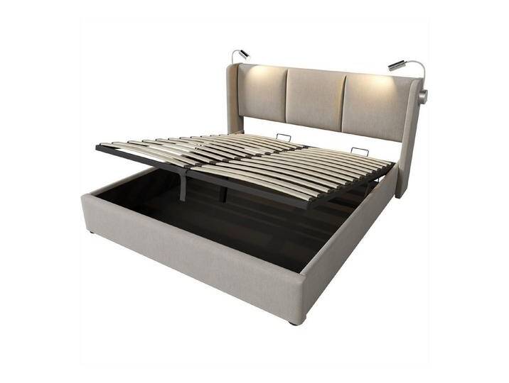 autolock Polsterbett Polsterbett Doppelbett Stauraum Bettkasten Leselicht mit Ladefunktion, Hausbett,Stauraumbetten Jugendbett 160x200 mit lattenrost, beige autolock Polsterbett Polsterbett Doppelbett Stauraum Bettkasten Leselicht mit Ladefunktion, Hausbett,Stauraumbetten Jugendbett 160x200 mit lattenrost, beige von autolock