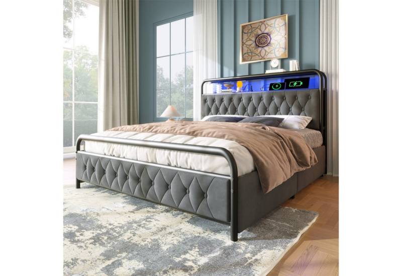 autolock Polsterbett Polsterbett Doppelbett mit aufladen USB Type C von autolock
