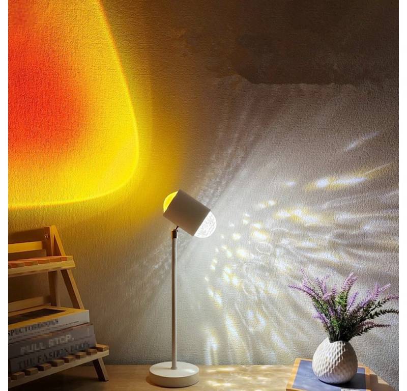 autolock Projektionslampe Sonnenuntergangs-Projektionslampe - Sternennacht Lichter Wasser, Ripple-Rotation - Nachtlichtprojektor mit USB-Kabel - Bodenständer von autolock