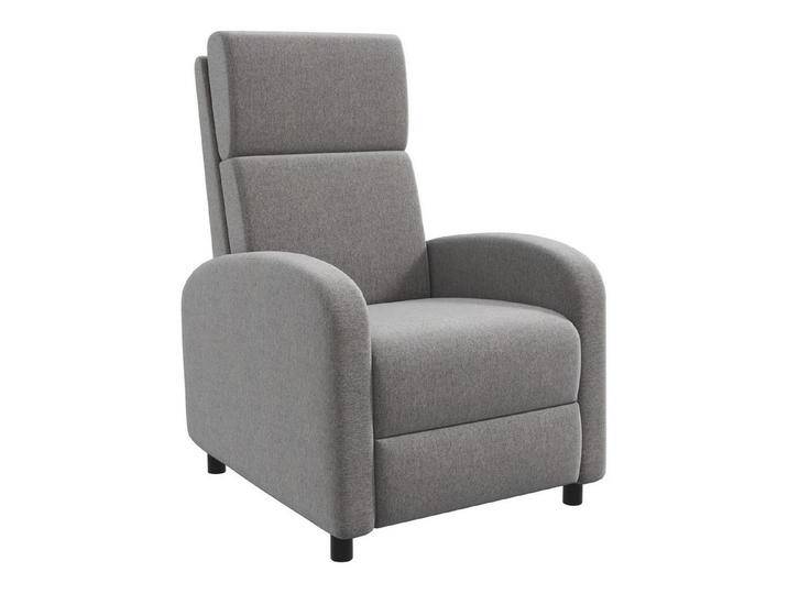 autolock Relaxsessel Fernsehsessel mit Liegefunktion bis 120 kg gepolstert, TV-Sessel in Leinenoptikmit Fußstütze Liegesessel für Wohnzimmer, grau von autolock