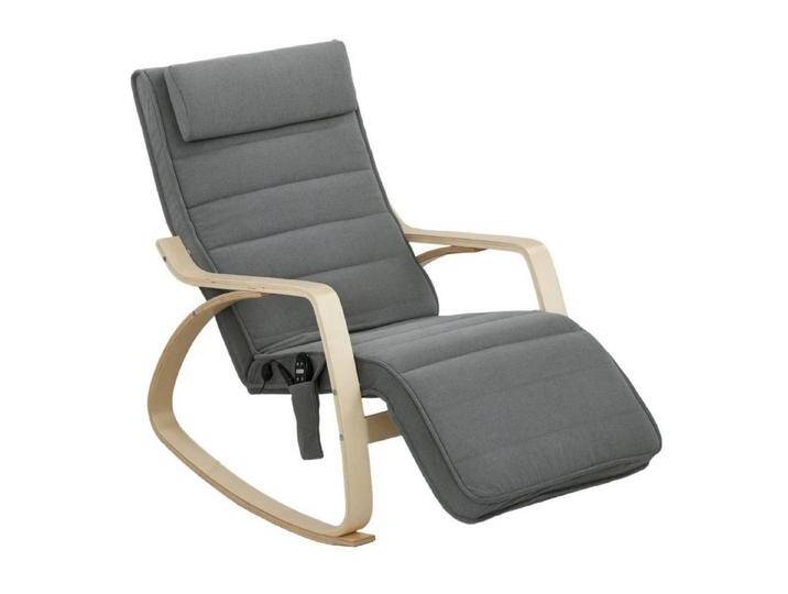 autolock Schaukelstuhl Schaukelstuhl mit Massage-Funktion, Lendenheizung, 3 Modi, Stoffbezug, beige von autolock