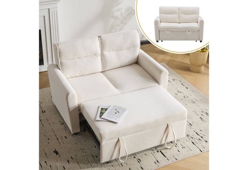 autolock Schlafsofa 2-Sitzer Sofa Faltbares Schlafsofa mit Verstellbare Rückenlehne, Zweisitzer Doppelbett mit Ausziehfunktion für kleine Wohnzimmer von autolock