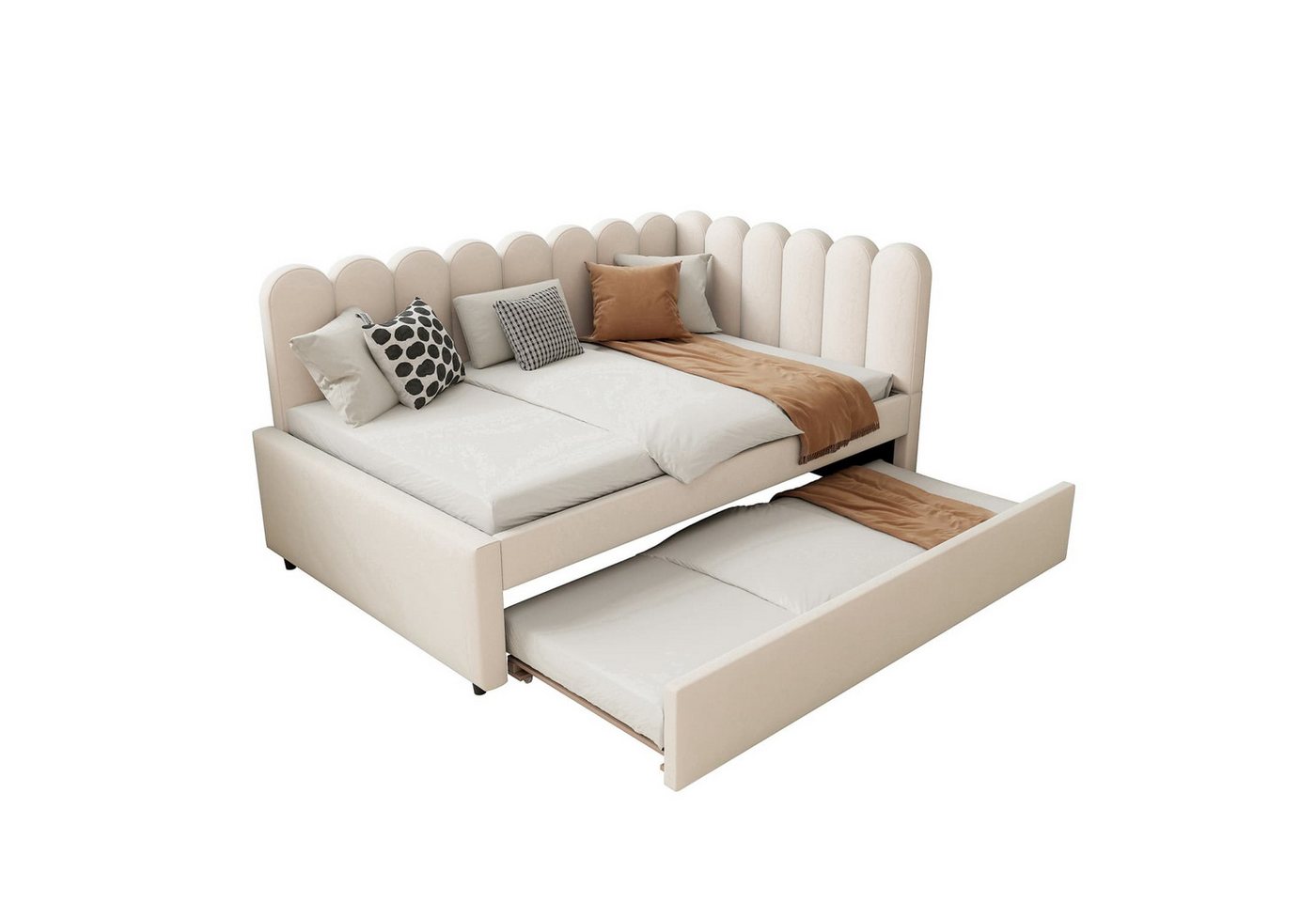 autolock Schlafsofa L-förmiges Polsterbett, Schlafsofa,Tagesbett,140x200 cm Daybett, mit geblümter Rückenlehne und Ausziehbett in Samtstoff autolock Schlafsofa L-förmiges Polsterbett, Schlafsofa,Tagesbett,140x200 cm Daybett, mit geblümter Rückenlehne und Ausziehbett in Samtstoff von autolock