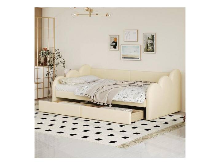 autolock Schlafsofa Polsterbett 90*200cm,Schlafsofa mit 2 Ablagefächern, beige, beige autolock Schlafsofa Polsterbett 90*200cm,Schlafsofa mit 2 Ablagefächern, beige, beige von autolock