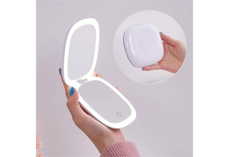 autolock Schminkspiegel Kompakter LED Vergrößerungs-Reiseschminkspiegel - 4 Zoll von autolock