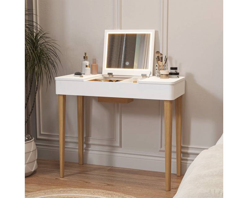 autolock Schminktisch Schminktisch mit Spiegel, Schminktisch-Set, weiß von autolock