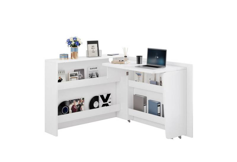autolock Schreibtisch Faltbarer Schreibtisch mit Rollen+Wireless Charger,2-in-1 Sideboard, 115×27×93cm Arbeitsplatz,mit Regal+Anti-Kipp,Rollen mit Bremse autolock Schreibtisch Faltbarer Schreibtisch mit Rollen+Wireless Charger,2-in-1 Sideboard, 115×27×93cm Arbeitsplatz,mit Regal+Anti-Kipp,Rollen mit Bremse von autolock
