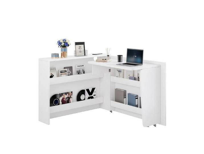 autolock Schreibtisch Faltbarer Schreibtisch mit Rollen+Wireless Charger,2-in-1 Sideboard, 115×27×93cm Arbeitsplatz,mit Regal+Anti-Kipp autolock Schreibtisch Faltbarer Schreibtisch mit Rollen+Wireless Charger,2-in-1 Sideboard, 115×27×93cm Arbeitsplatz,mit Regal+Anti-Kipp von autolock