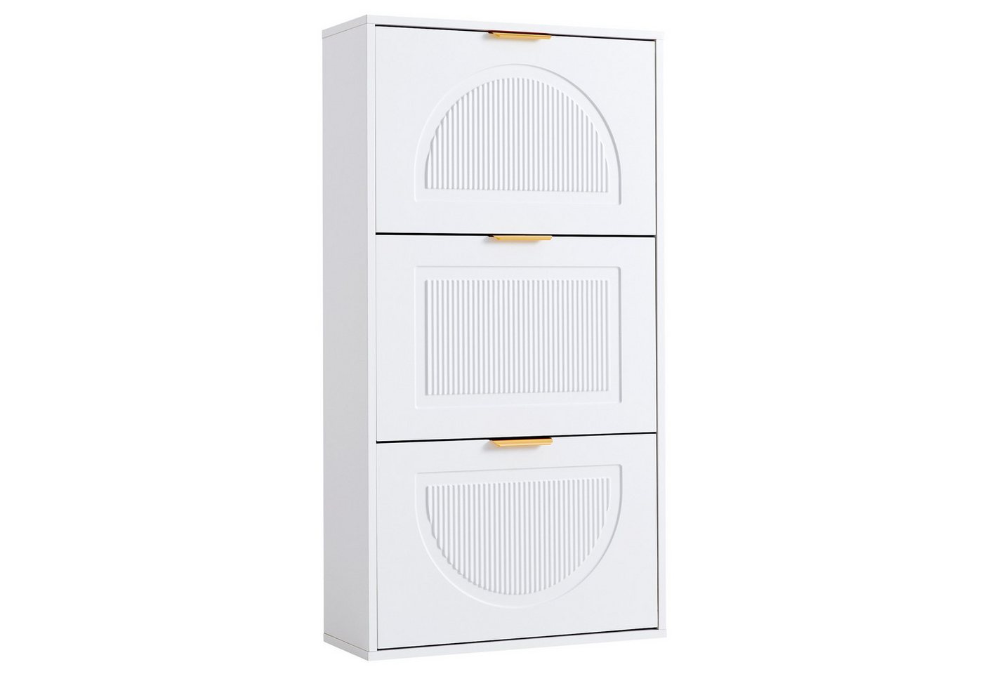 autolock Schuhkipper Schuhschrank Schmal mit 3 Klappen 60 x 24 x 114cm, Weiss Schuhkommode für Flur Wohnzimmer Diele Diele autolock Schuhkipper Schuhschrank Schmal mit 3 Klappen 60 x 24 x 114cm, Weiss Schuhkommode für Flur Wohnzimmer Diele Diele von autolock