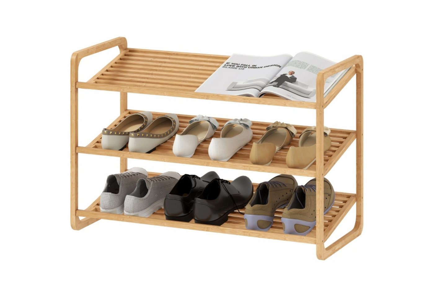 autolock Schuhregal Bambusregal Flurregal 3-stufiges Design 30 kg Belastbarkeit Naturholz, für Diele und Flur autolock Schuhregal Bambusregal Flurregal 3-stufiges Design 30 kg Belastbarkeit Naturholz, für Diele und Flur von autolock