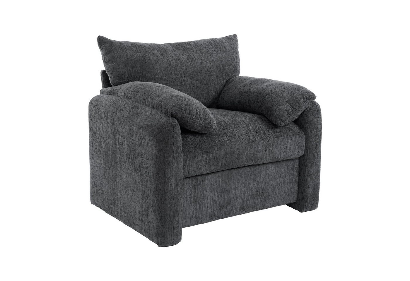 autolock Sessel Chesterfield-Sessel Polsterstuhl xxl-Sessel Chenille-Stoff, Einzelsofa Freizeitstuhl für Wohnzimmer und Schlafzimmer von autolock