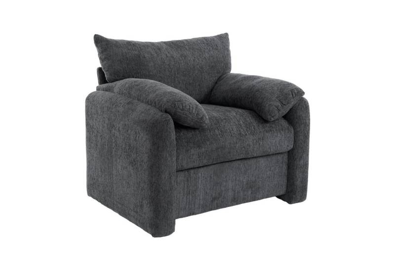 autolock Sessel Chesterfield-Sessel Polsterstuhl xxl-Sessel Chenille-Stoff, Einzelsofa Freizeitstuhl für Wohnzimmer und Schlafzimmer von autolock