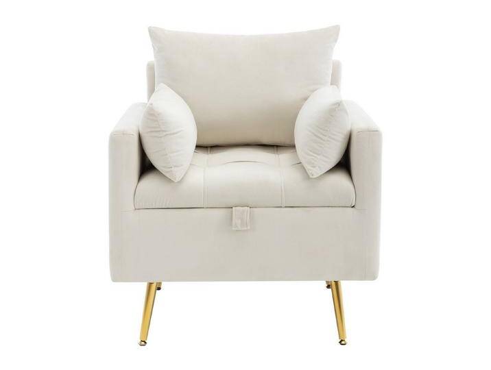 autolock Sessel Polstersessel mit Stauraum & Kissen, Massivholzrahmen, Samt (Polsterstuhl 71×70× 80 cm), Loungesessel Einzelsessel Fernsehsessel für Wohnzimmer Schlafzimmer von autolock