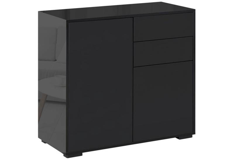 autolock Sideboard Kommode Hochglanz Anrichte Nachttisch mit Kippschutz 117x36x74cm, Küchenschrank Aufbewahrungsschrank für Wohnzimmer Schlafzimmer von autolock