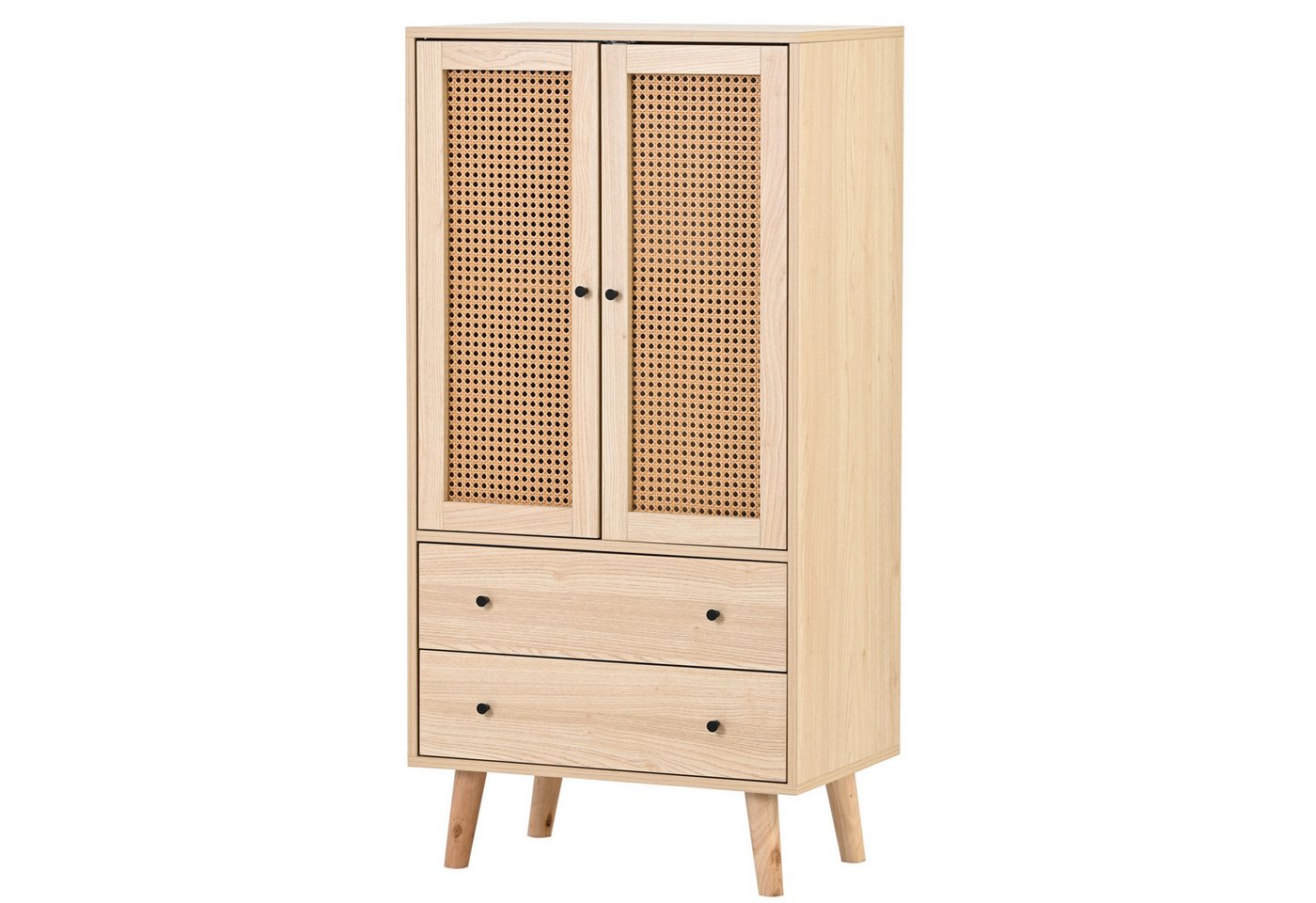 autolock Sideboard Kommode TV-Tisch Mit 2 Türen und 2 Schubladen (60*40*120cm), Metallschrank Aufbewahrungsschrank Anrichte von autolock