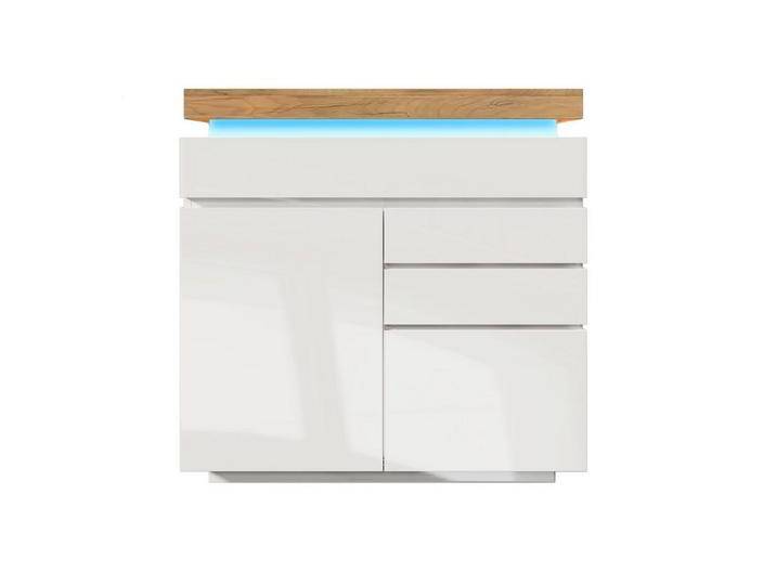 autolock Sideboard Sideboard Kommode Hochglanz mit LED Beleuchtung App Control (110 x 39 x 115cm) von autolock