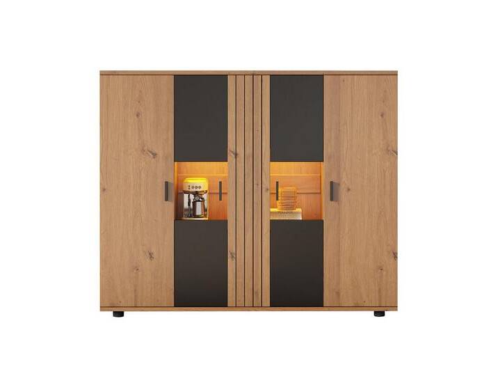 autolock Sideboard Sideboard mit Trennwand-Design und verstellbaren, Trennwänden Aufbewahrungsschrank Kommode 140*35*113cm autolock Sideboard Sideboard mit Trennwand-Design und verstellbaren, Trennwänden Aufbewahrungsschrank Kommode 140*35*113cm von autolock