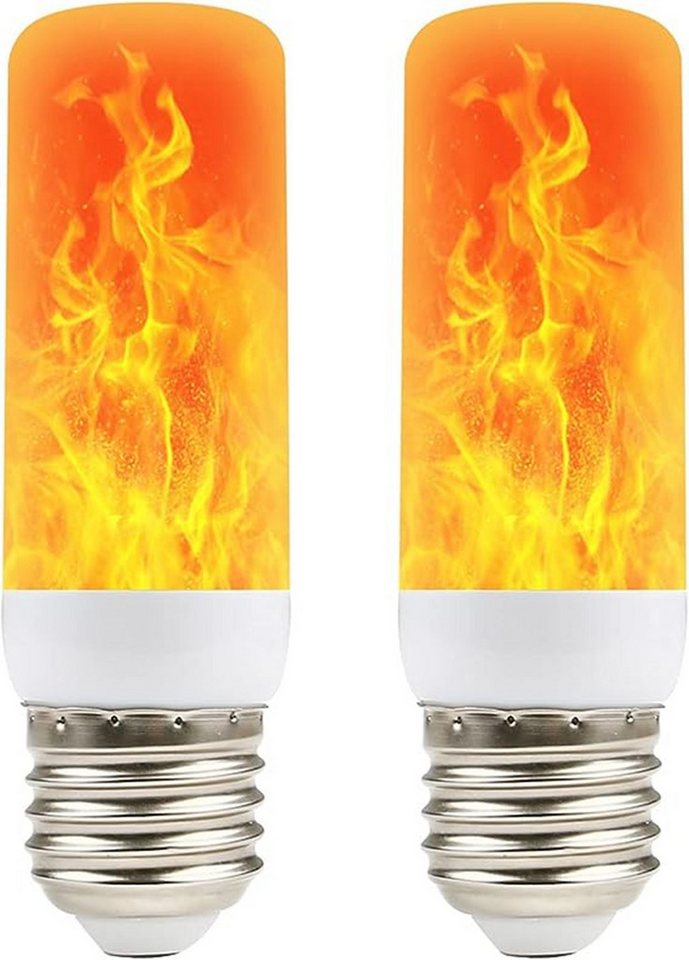 autolock Strahler Flammen Licht, Glühbirne E27 Flammeneffekt Licht,Flackernde (2-St), Effekt LED Außenleuchte Flackerlicht Flammenlampe von autolock