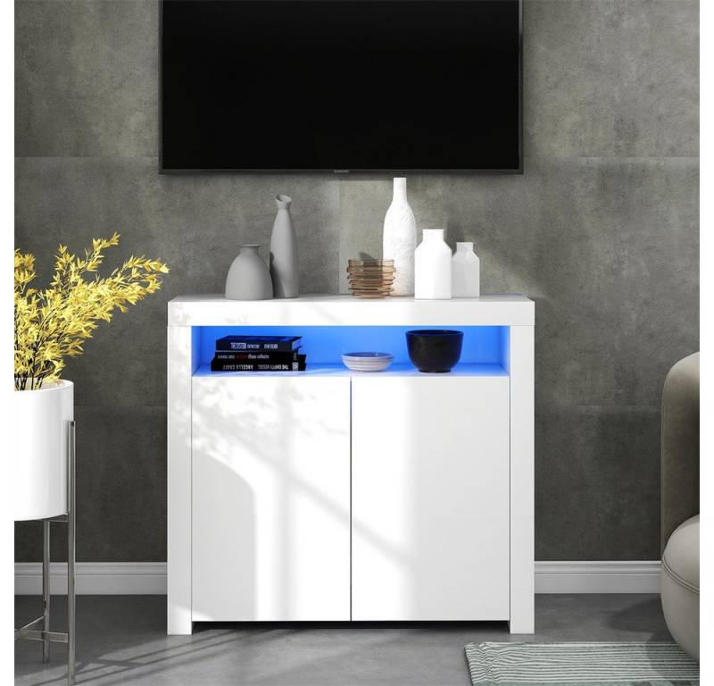 autolock TV-Schrank Kommode Sideboard WeißWohnzimmer Aufbewahrungsschrank Aufbewahrungsschrank Weiß Hochglanz mit LED-Licht autolock TV-Schrank Kommode Sideboard WeißWohnzimmer Aufbewahrungsschrank Aufbewahrungsschrank Weiß Hochglanz mit LED-Licht von autolock