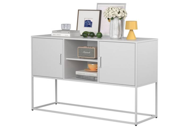 autolock TV-Schrank Sideboard Metallschrank Fernsehschrank Stahl (120 cm × 40 cm × 75 cm) TV-Board Kommode für Wohnzimmer Schlafzimmer von autolock