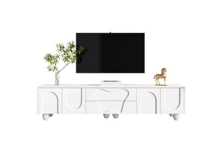 autolock TV-Schrank TV-Schrank mit Holzbeinen,minimalistischer TV Board mit viel Stauraum 180cm,einzigartigem Design und flexiblen Aufbewahrungsmöglichkeiten von autolock