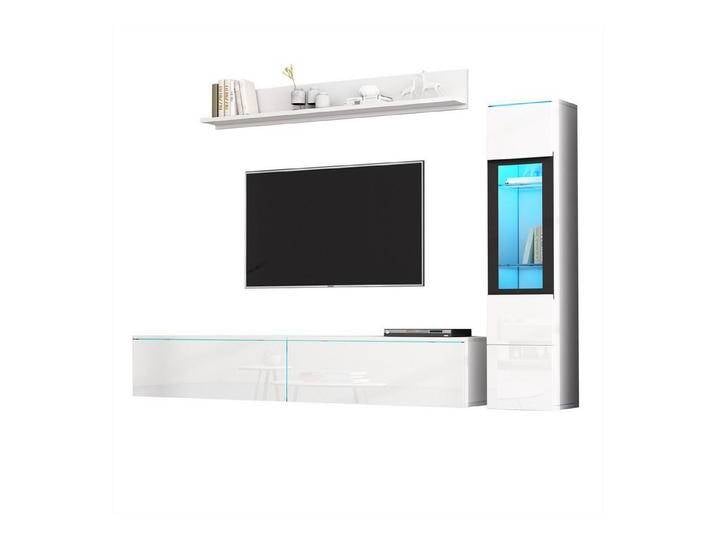 autolock TV-Schrank TV Wohnwand Set,3-teilig LED Beleuchtung Hochglanz TV-Schrank,TV-Möbel Wohnzimmermöbel Set inkl.TV Schrank,Wohnzimmer Vitrine von autolock