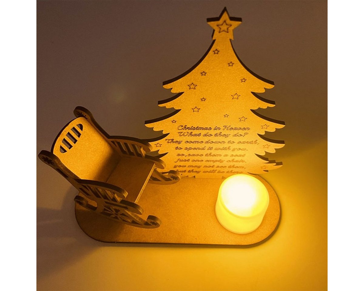 autolock Teelichthalter Holz Weihnachtsdekorationen LED Deko Holz Weihnachts, kerzenlichter teelichter Weihnachtslichter Xmas Festival Szene von autolock