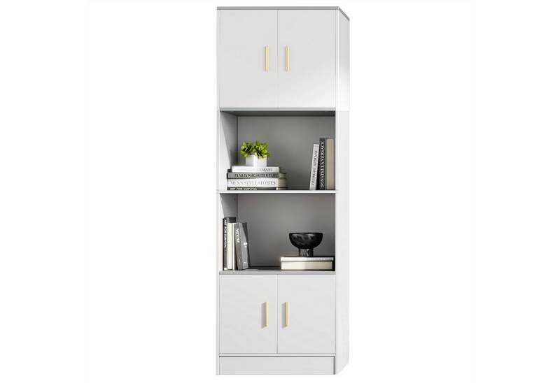autolock Vitrine Freistehende Vitrine 4 Türen,Küchen-Highboards von autolock