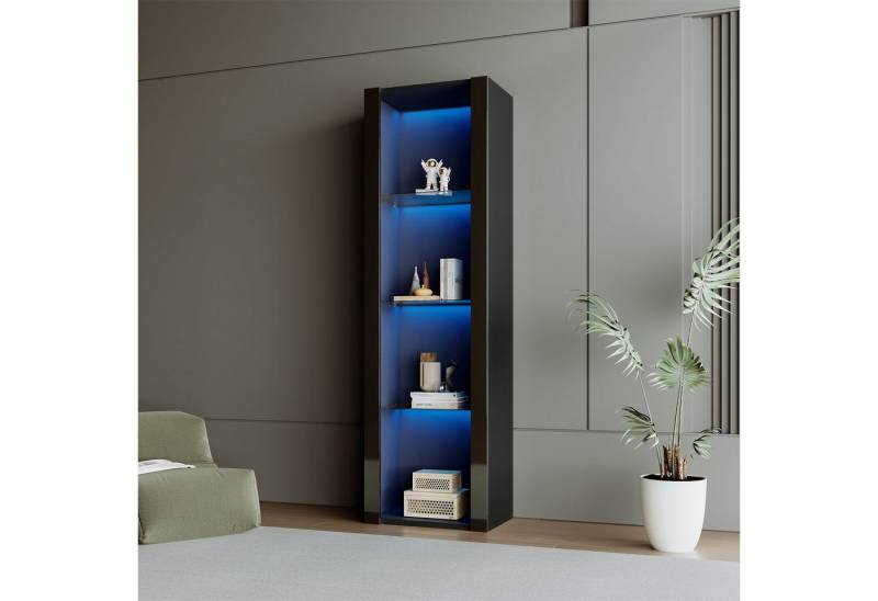 autolock Vitrine Hochglanz-Vitrinenschrank mit LED-Beleuchtung, 3 Glasfächer von autolock