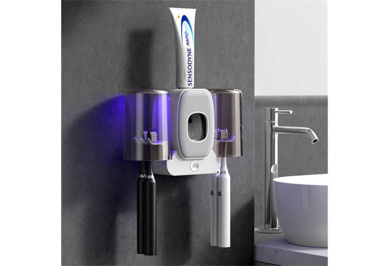 autolock Zahnbürstenhalter UV-Zahnbürstenreiniger,Badezimmer-Zahnbürstenhalter Wandmontage von autolock