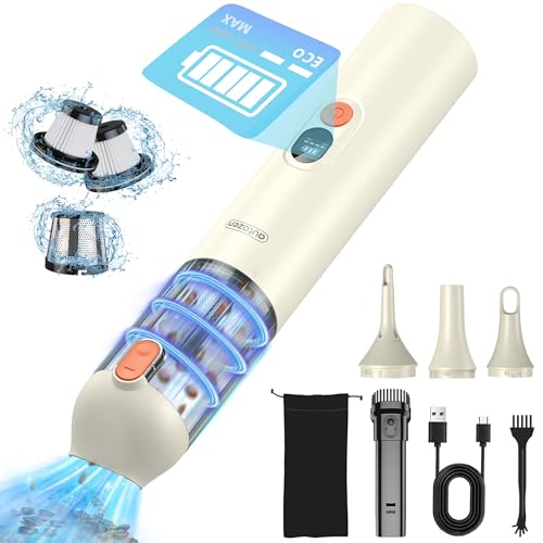 autozen Handstaubsauger kabellos, 15000Pa Autostaubsauger 4-in-1 Staubsauger Auto stark mit LED-Anzeige, Licht und Multi-Düsen für Haus, Büro, Auto, Tierhaarreinigung von autozen