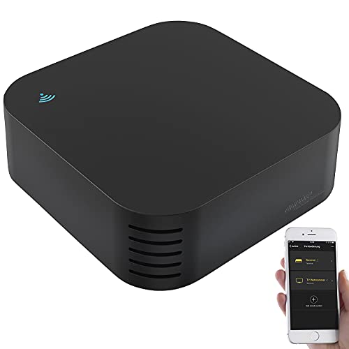 auvisio Infrarot Fernbedienung: Lernfähige IR-Fernbedienung, Temperatur-/Luftfeuchtesensor, App, Alexa (IR Universal, Smart, Feuchtigkeitssensor) von auvisio