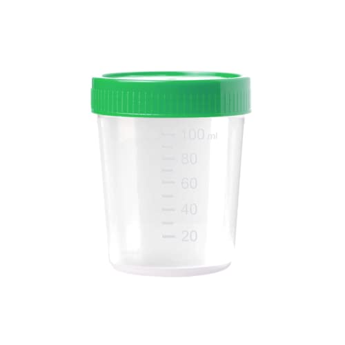 500x Urinbecher | Probenbecher hochwertig | 125 ml Fassungsvermögen bis 100 ml graduiert | auslaufsicherer und gefriertauglicher Urinprobenbecher mit grünem Schraubdeckel 500x Urinbecher | Probenbecher hochwertig | 125 ml Fassungsvermögen bis 100 ml graduiert | auslaufsicherer und gefriertauglicher Urinprobenbecher mit grünem Schraubdeckel von avantal