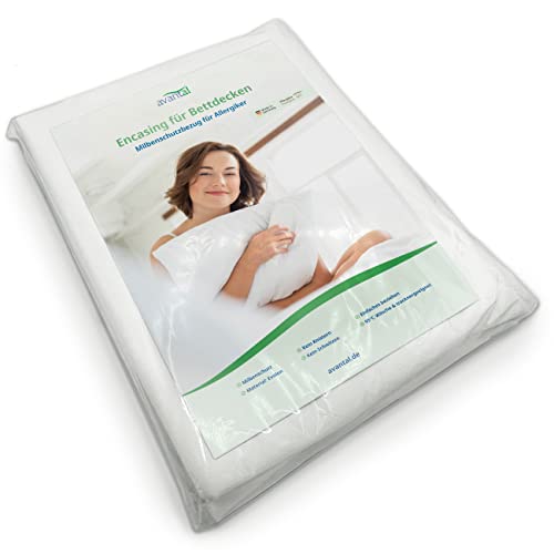 avantal® Milbenschutzbezug für Bettdecken 135x200 cm | allergendichter Zwischenbezug | Milbenbezug | Allergiker Bettwäsche | Encasing | Allergie Bettwäsche von avantal