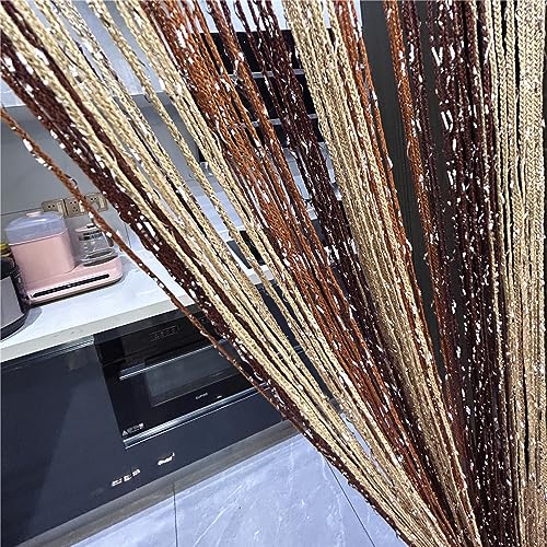 ave split Dekorativer Türfadenvorhang, Wandpaneel, Fransenfenfenster, Raumteiler, Vorhangtrenner, Quaste, 100 cm x 200 cm (#018317) von ave split