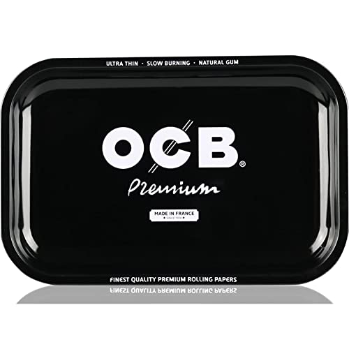 Rolling Tray Drehunterlage Bauunterlage Dreh Tablett Mischschale Mischtablett OCB Premium schwarz Metall avibes von avibes