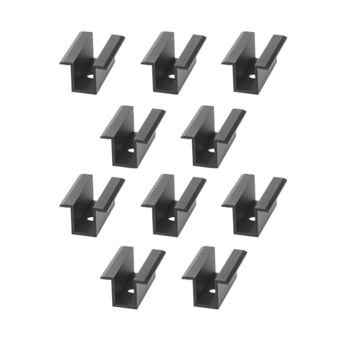 Avoltik Aluminium Mittelklemme 35mm in schwarz 10 Stück I Klemmen zur sicheren Solarmodul Befestigung I robuste & rostbeständige Balkonkraftwerk Befestigung mit 8mm Zylinderschrauben Gewinde von avoltik