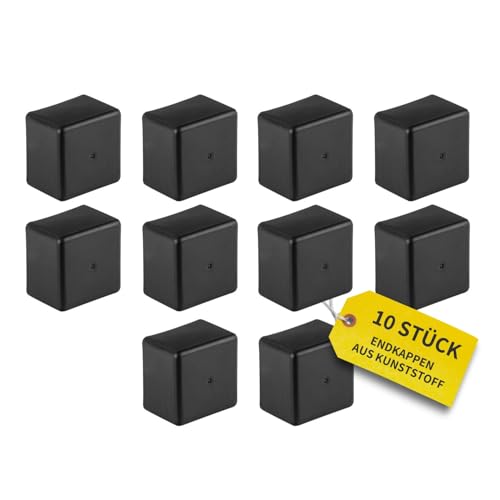 Avoltik 10 Stück Endkappen 40x40 für Solarschienen | Hochwertige Kunststoff Endkappen für Solarprofil 40x40 |wetterbeständig und langlebig | Schutz vor Schmutz und Wasser I Schutzkappen Farbe: schwarz von avoltik