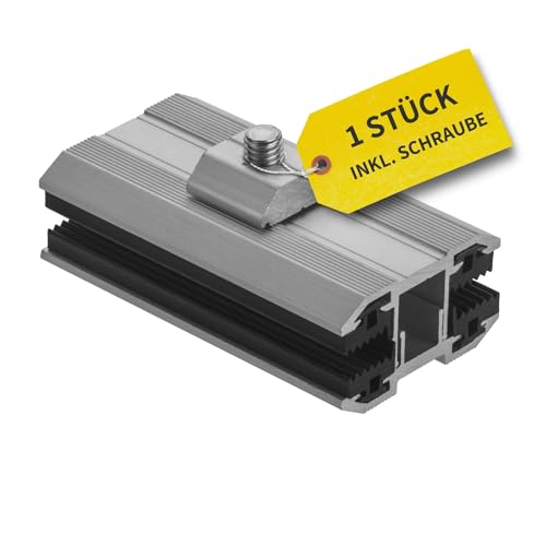 Avoltik 1x Mittelklemme in silber für rahmenlose Solarmodule I robuste PV Laminatklemme für Dünnschichtmodule I rostbeständige Modulklemme Solar aus Aluminium I Klemme zur Solarmodulbefestigung Avoltik 1x Mittelklemme in silber für rahmenlose Solarmodule I robuste PV Laminatklemme für Dünnschichtmodule I rostbeständige Modulklemme Solar aus Aluminium I Klemme zur Solarmodulbefestigung von avoltik