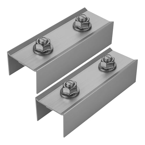 Avoltik Aluminium C Profilverbinder passend für PV Schienen 40x40mm, Schienenverbinder zur Montage von PV Photovoltaik Solarmodul Aluminiumprofilen 2 Stück inkl. Schrauben und Flanschmutter, in silber Avoltik Aluminium C Profilverbinder passend für PV Schienen 40x40mm, Schienenverbinder zur Montage von PV Photovoltaik Solarmodul Aluminiumprofilen 2 Stück inkl. Schrauben und Flanschmutter, in silber von avoltik