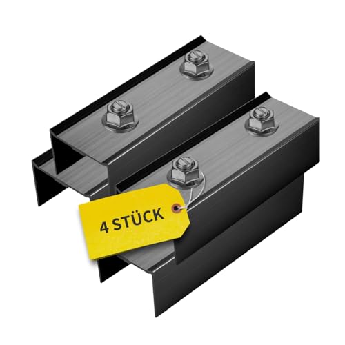 Avoltik C Profil 4x Verbinder inkl. Schrauben zur Befestigung für PV Module I robuste PV Schiene Verbinder I Solar Profil für 40x40 mm PV Schienen I PV Montage Schiene aus hochwertigem Aluminium… von avoltik